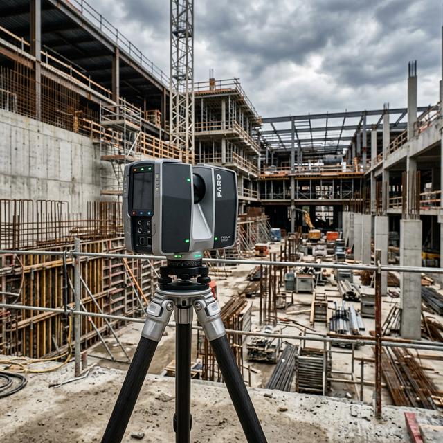 FARO Scanner on Construction Site in Bangalore